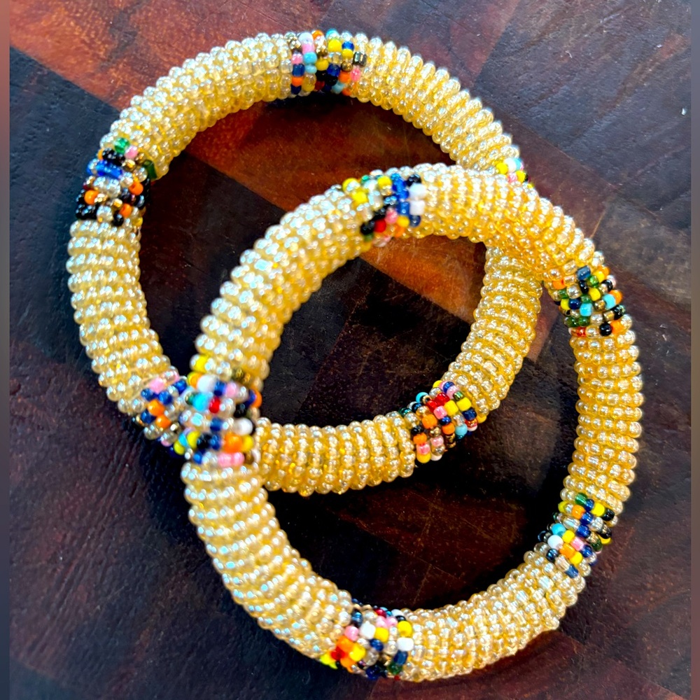 2 beaded bangles
